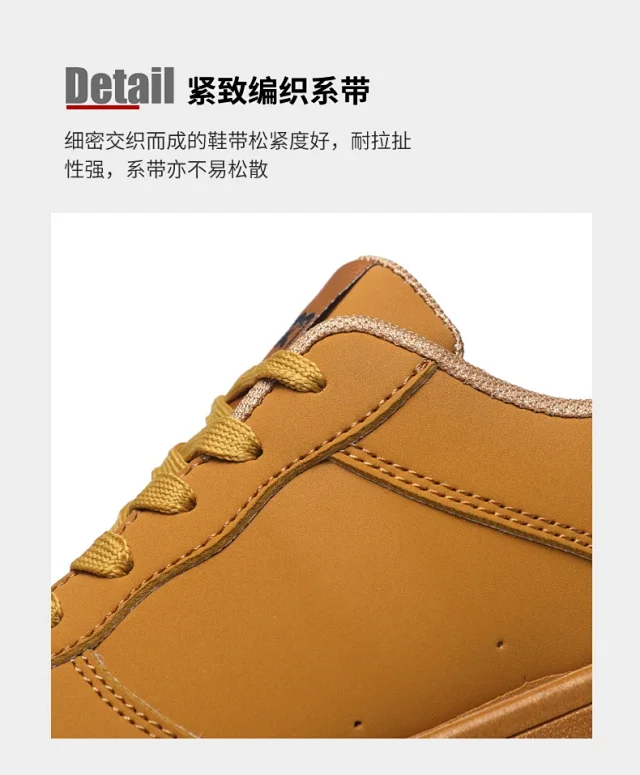 Men's Trendy Air Force Chunky White Sneakers Detail