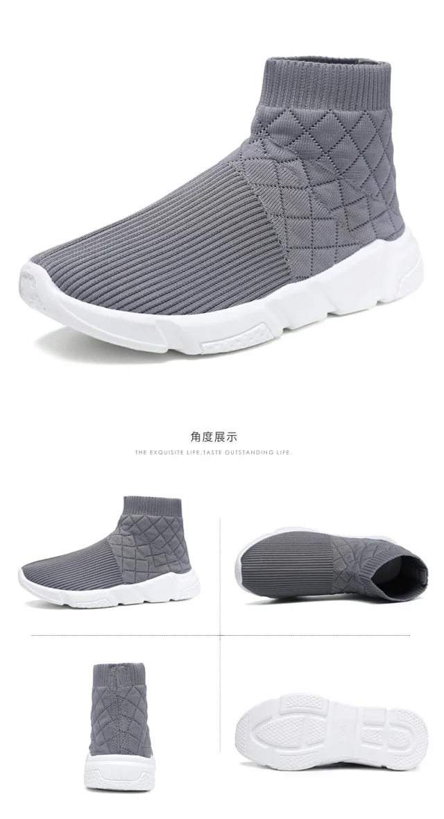 Couple Knitted Slip-on Breathable Loafers Detail
