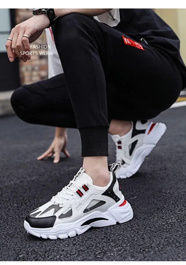 Flyknit Dad Shoes Men Breathable Casual Detail