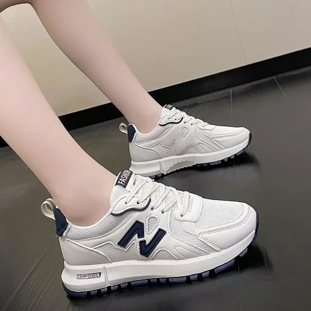 2025 Women's Lightweight Non-Slip White Athletic Sneakers Detail