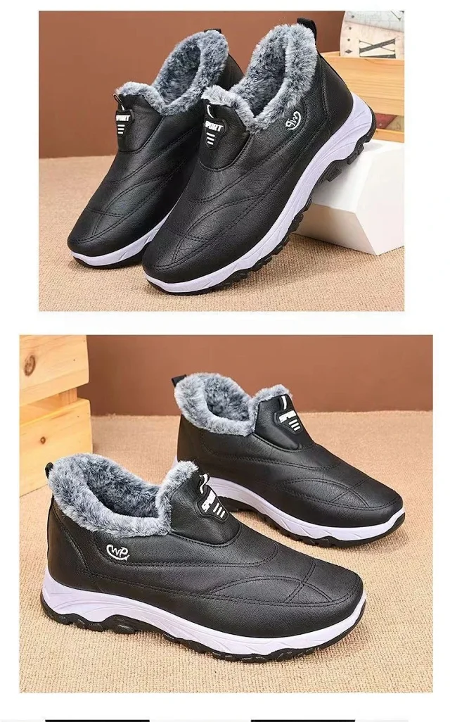 Men's Rabbit Fur Waterproof Slip-On Boots Detail