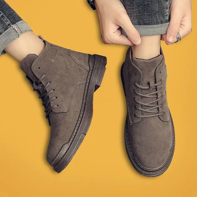 Men's British High-top Insulated Martin Boots Detail