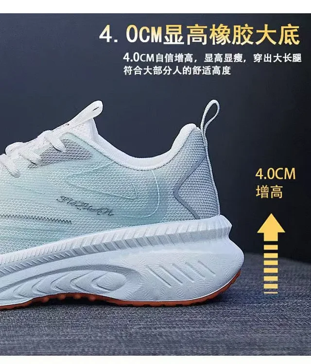 Women's Chunky White Mesh Sneakers Detail