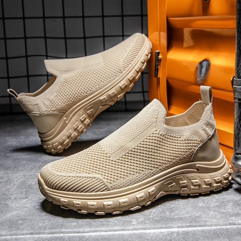 Men's Spring Slip-On Mesh Platform Shoes