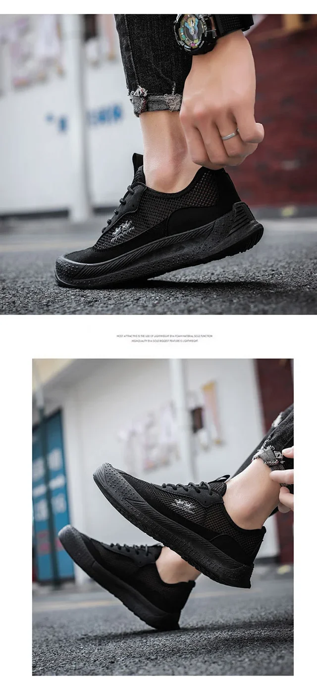 Men's Ventilated Mesh Height Low-Cut Shoes Detail