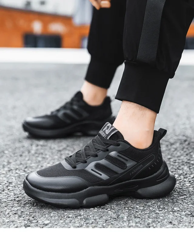 New Men's Thick-Soled Breathable Running Sneakers Detail