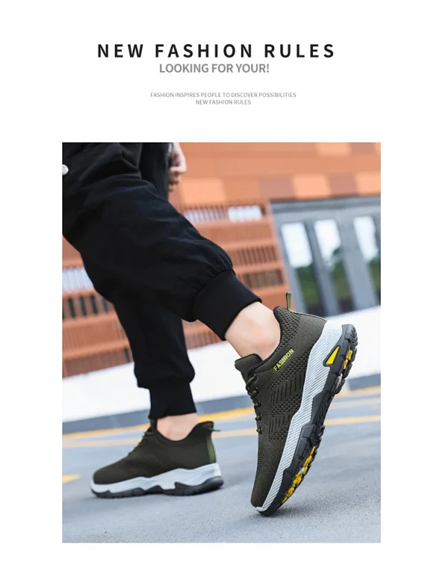 Men's Flyknit Breathable Running Shoes 2025 Detail