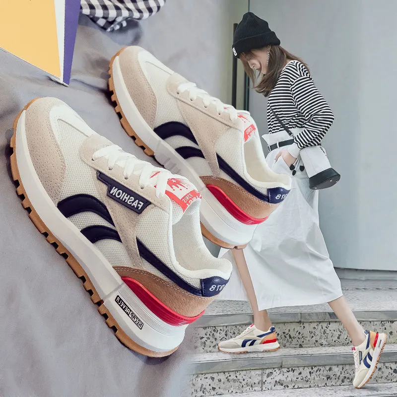 2025 K-Style Unisex Chunky White Sneakers