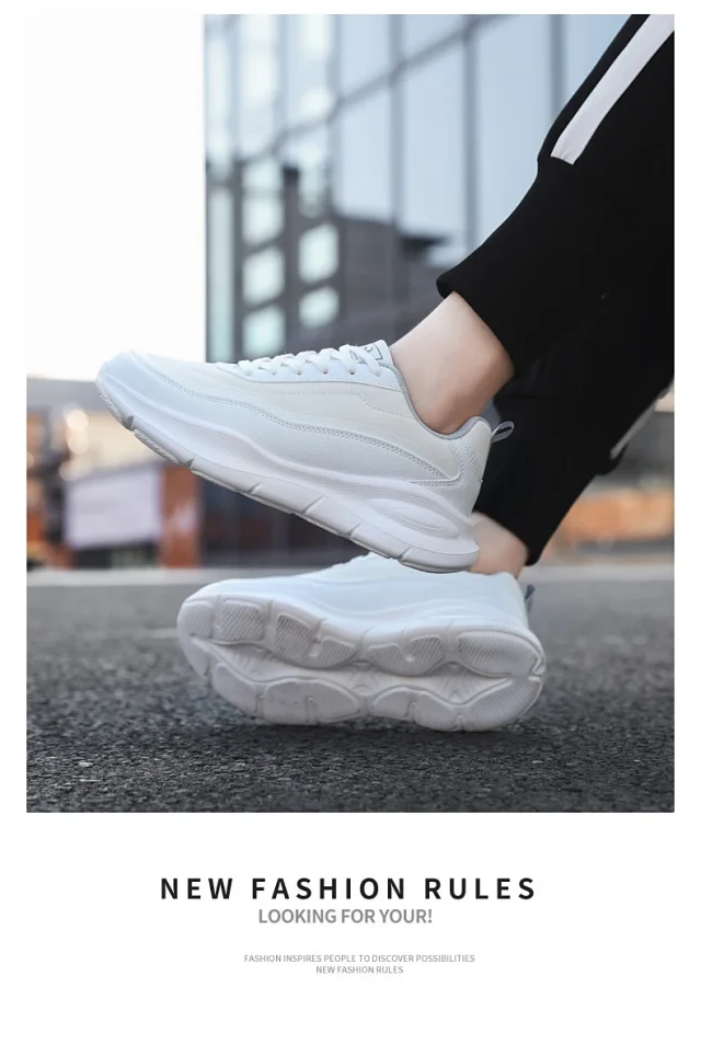 Men's Leather Chunky 2025 Comfort Running Shoes Detail