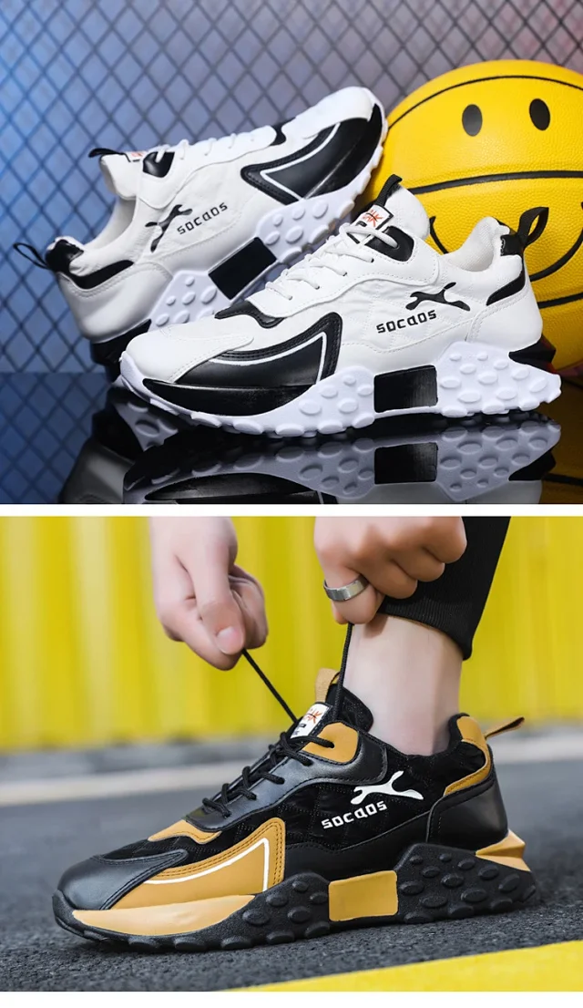 Trendy Men's Chunky Sneakers Spring 2025 Detail