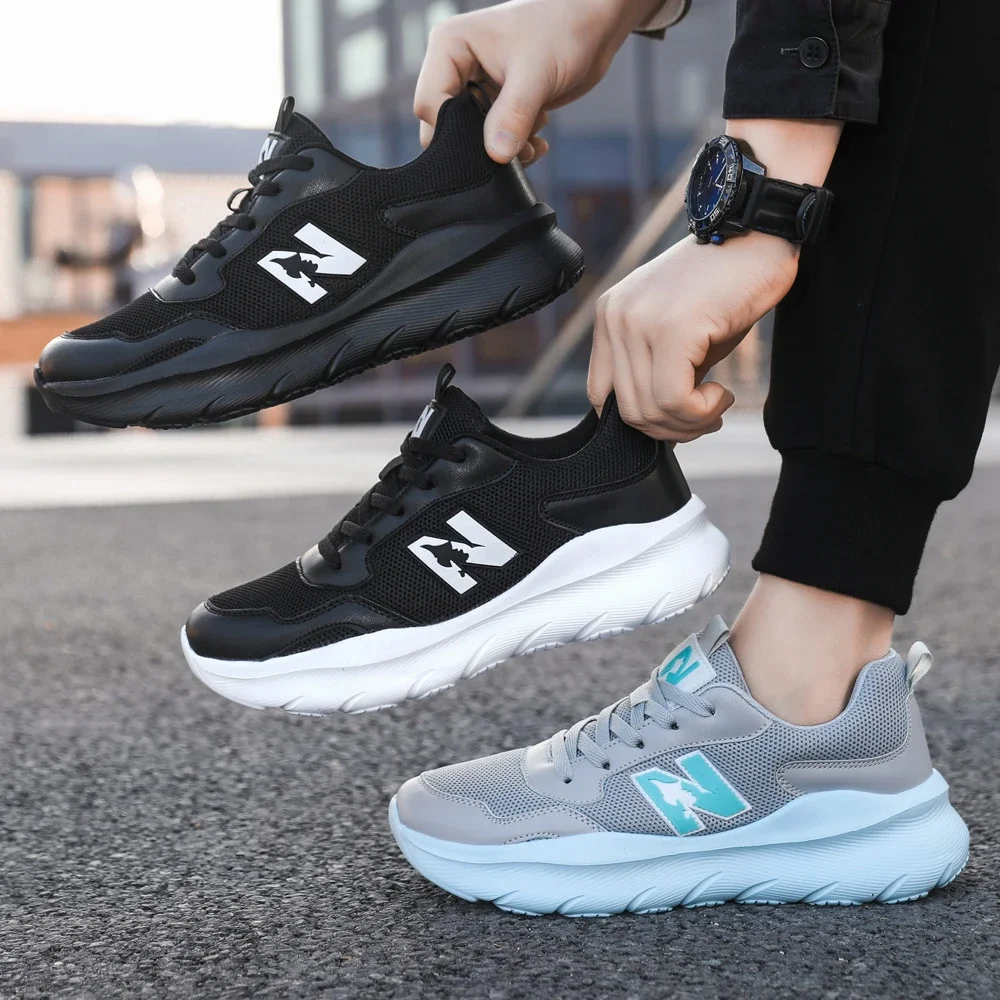 Unisex Couple Lightweight Platform Running Sneakers