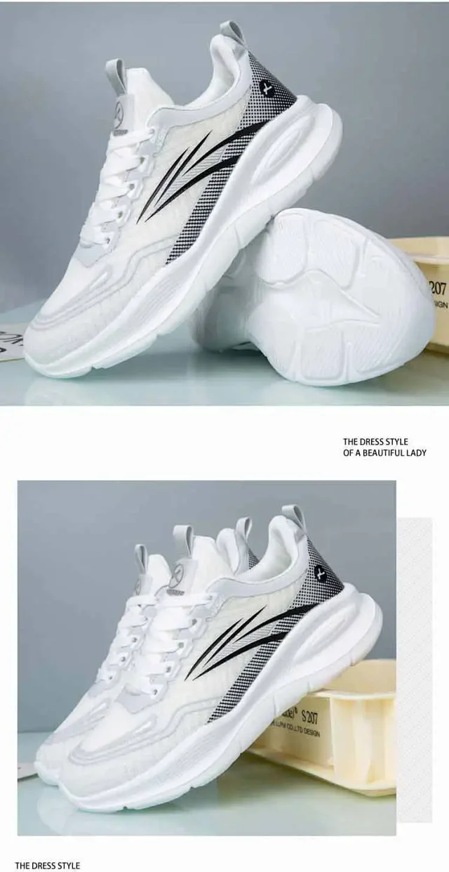 Men's Platform Mesh Casual Runners Slip-Resistant Detail