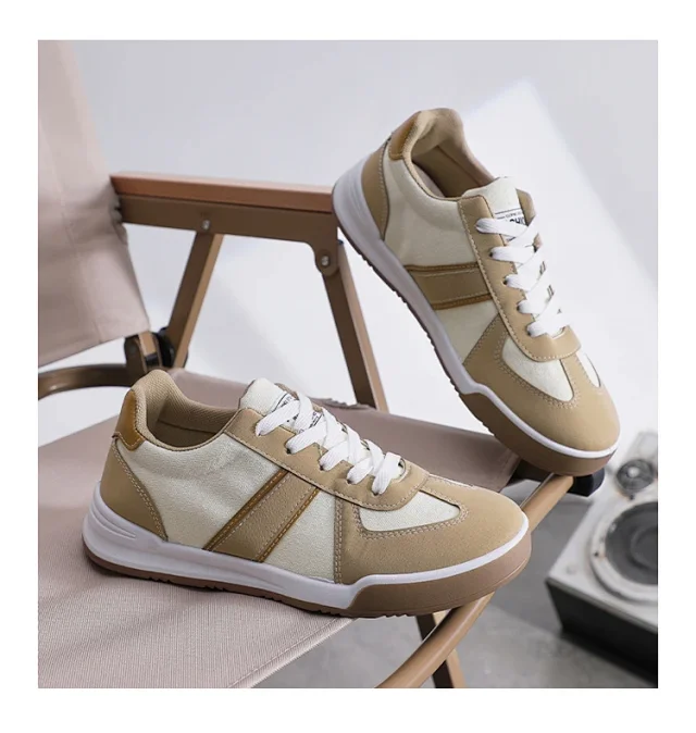 Men's Spring Casual Retro White Sneakers Detail