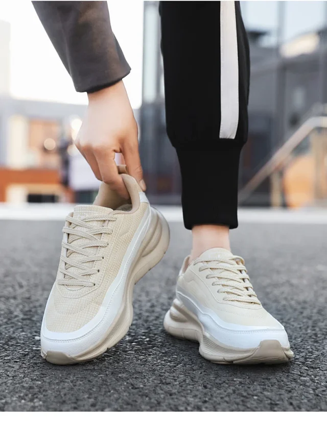 Men's Leather Chunky 2025 Comfort Running Shoes Detail