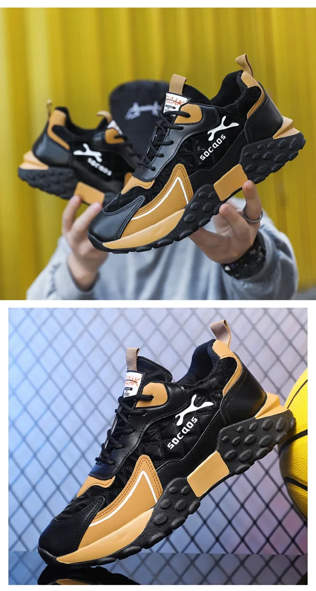 Trendy Men's Chunky Sneakers Spring 2025 Detail