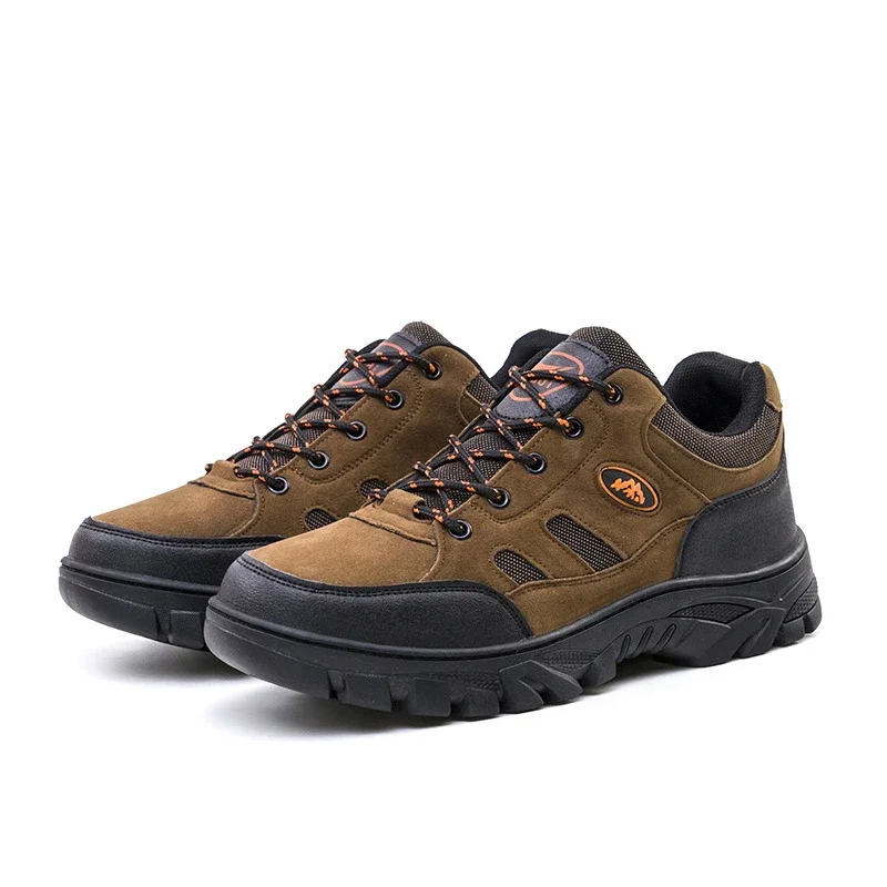 Men's Leather Water-Resistant Hiking Boots Lace-Up