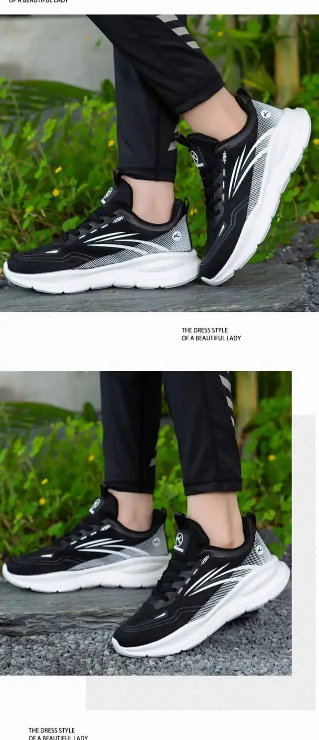 Men's Platform Mesh Casual Runners Slip-Resistant Detail