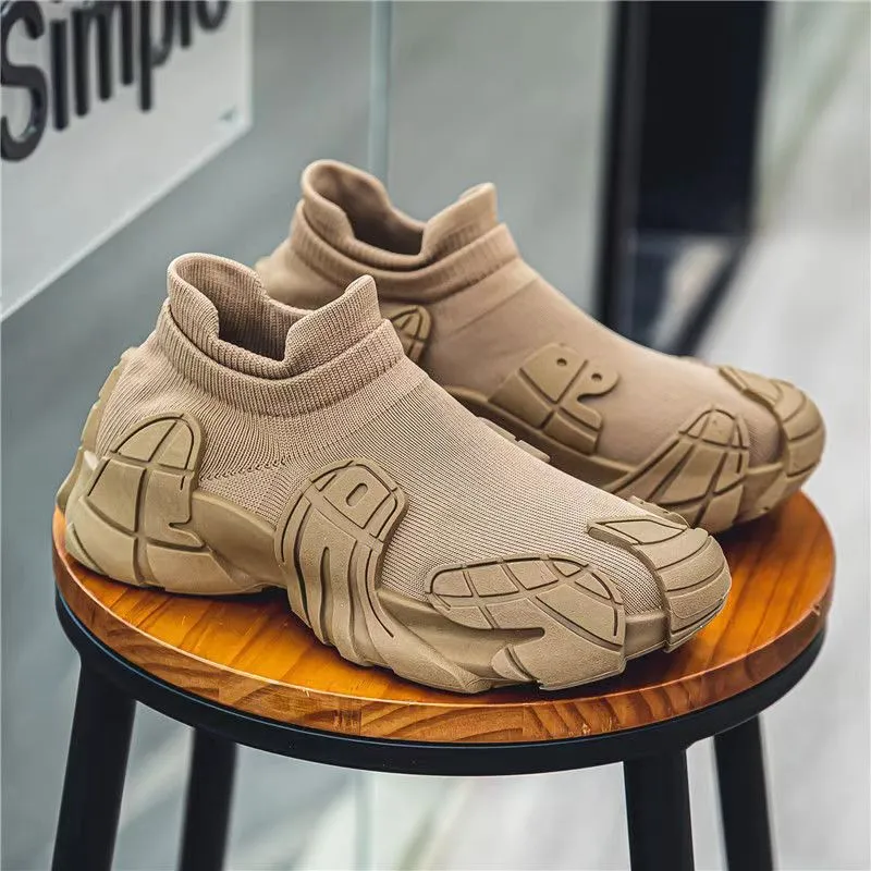 Men's 2025 Breathable Knit Sneakers Youth Street Chunky Soles