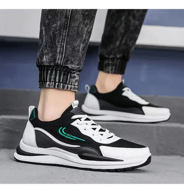 Men's Mesh Sports Sneakers - Breathable Oversize Korean Style Detail