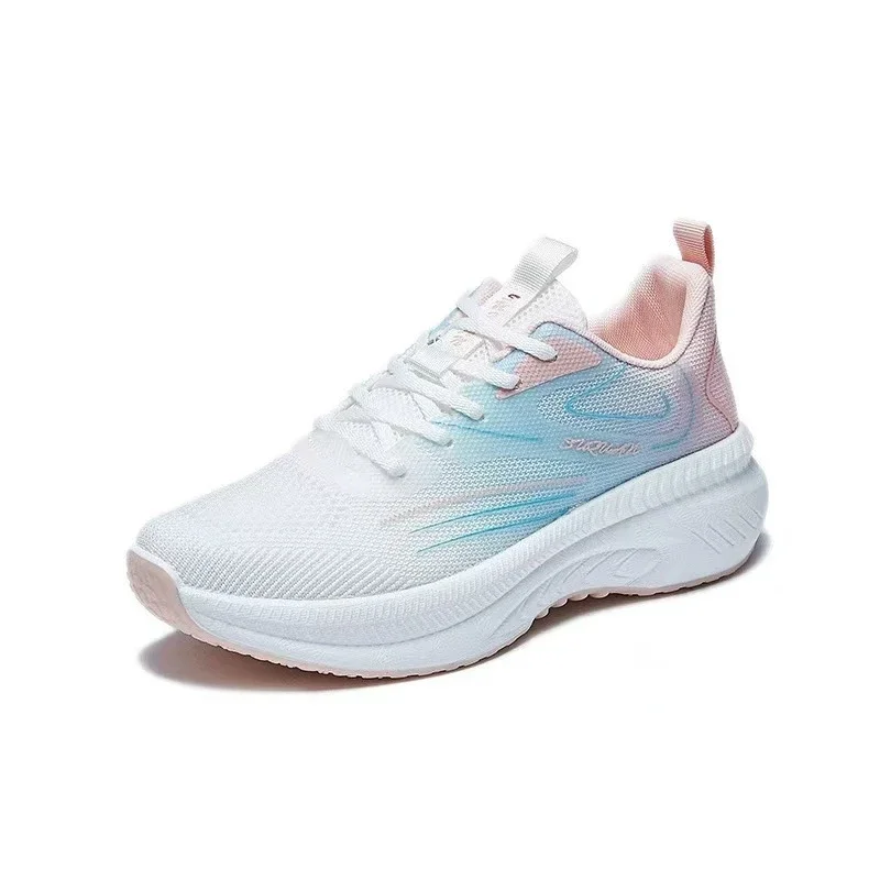 Women's Chunky White Mesh Sneakers