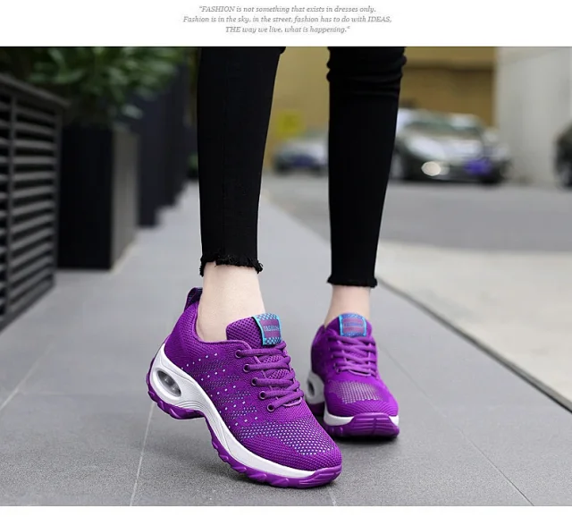 Women's Air Cushion Platform Walking Shoes Detail