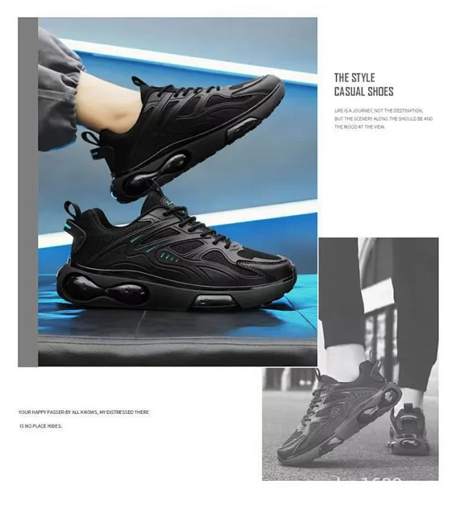 Men's Breathable Mesh Platform Running Shoes Detail