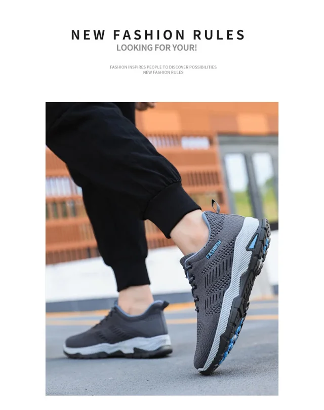 Men's Flyknit Breathable Running Shoes 2025 Detail