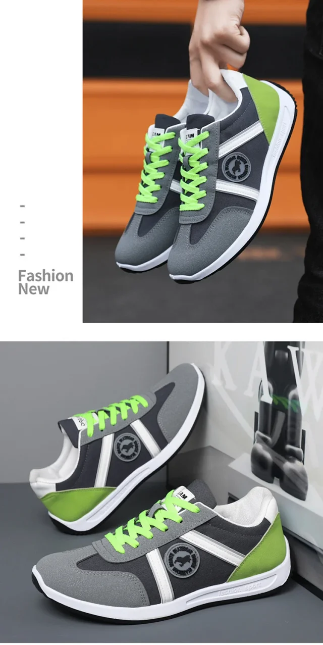 Men's Breathable Slip-On Forrest Gump Sneakers Detail
