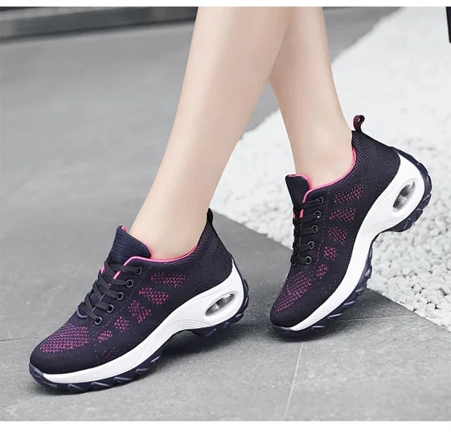 Women's Knit Platform Runners Detail