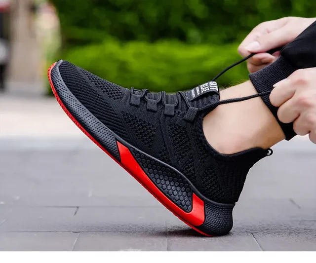 New Men's Korean Yeezy Flyknit Sneakers Detail