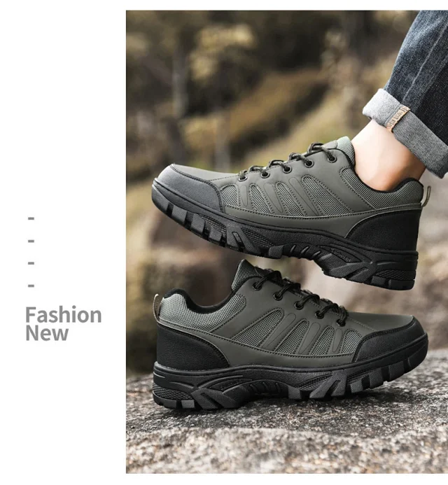 2025 Men's Wide Hiking Shoes Chunky Durable Sneakers Detail