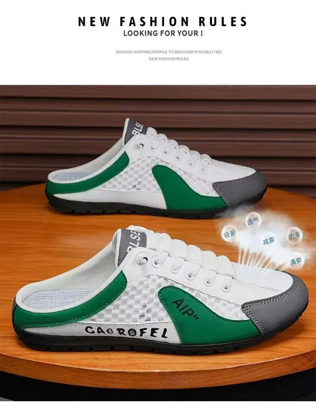 Men's Breathable Slip-On Mesh Slippers Detail