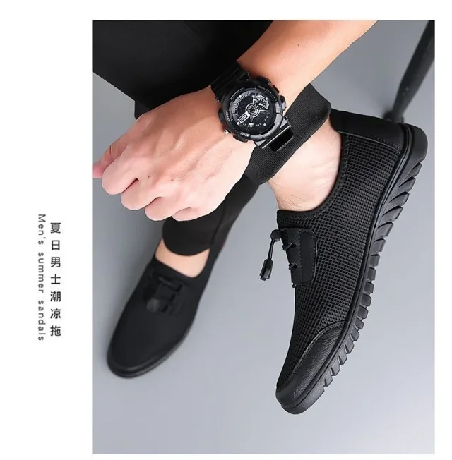 Men's Mesh Slip-On Dad Casual Sandals Detail