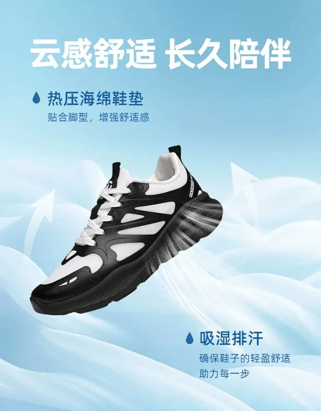 Men's Chunky Casual Fashion Mesh Travel Sneakers SS2025 Detail