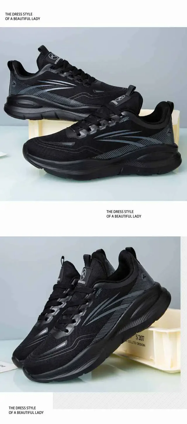 Men's Platform Mesh Casual Runners Slip-Resistant Detail