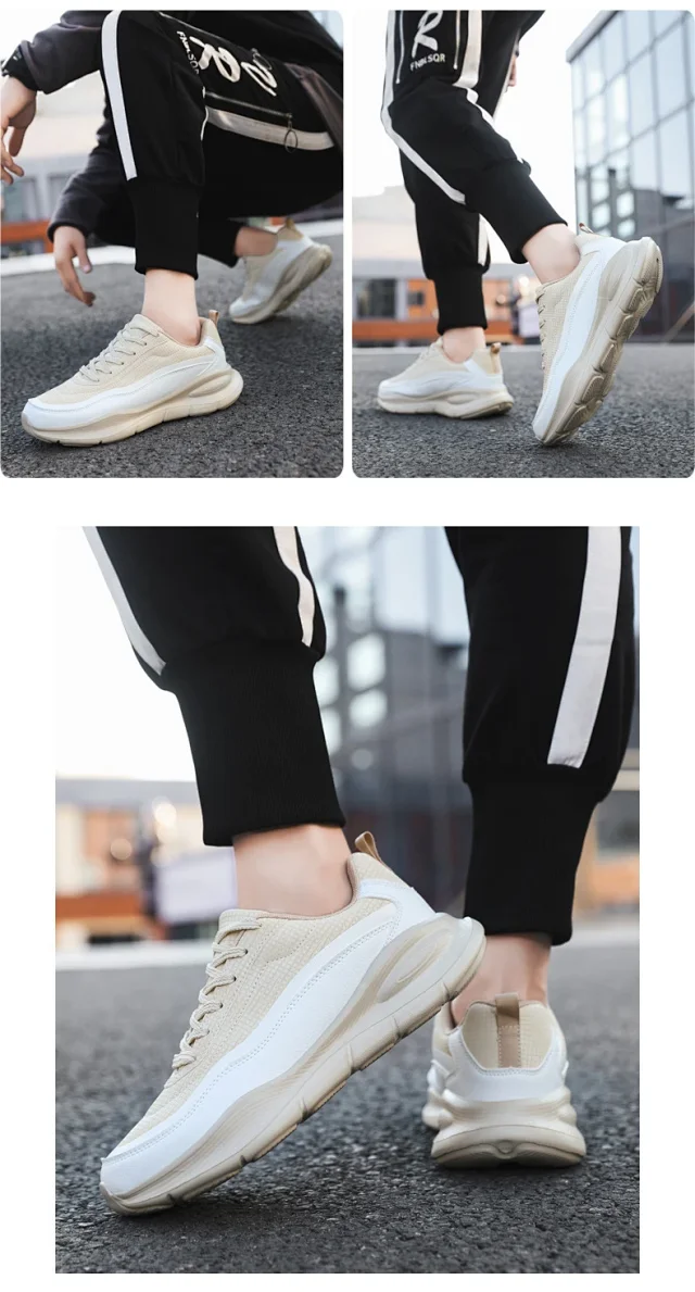 Men's Leather Chunky 2025 Comfort Running Shoes Detail