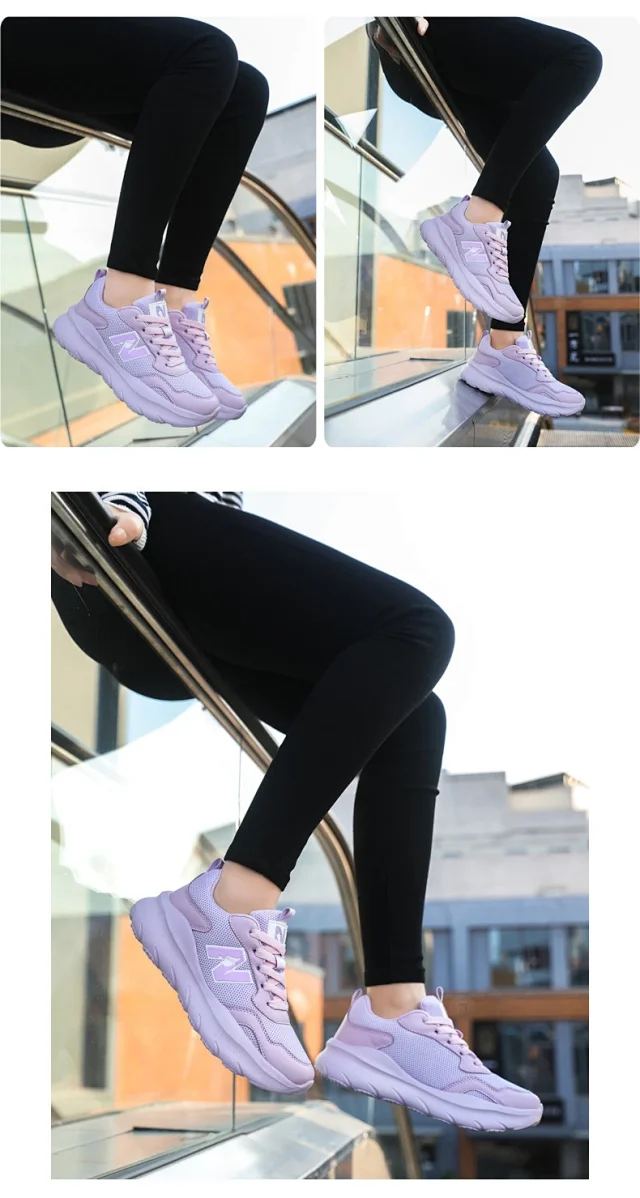 Unisex Couple Lightweight Platform Running Sneakers Detail