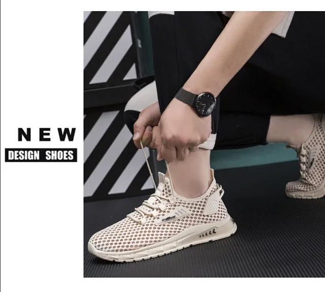 2025 Men's Breathable Mesh Casual Sneakers - Extra Wide Fit Detail