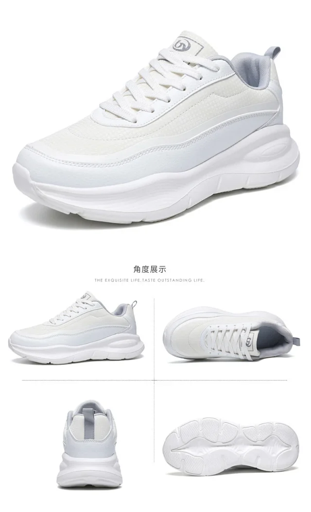 Men's Leather Chunky 2025 Comfort Running Shoes Detail