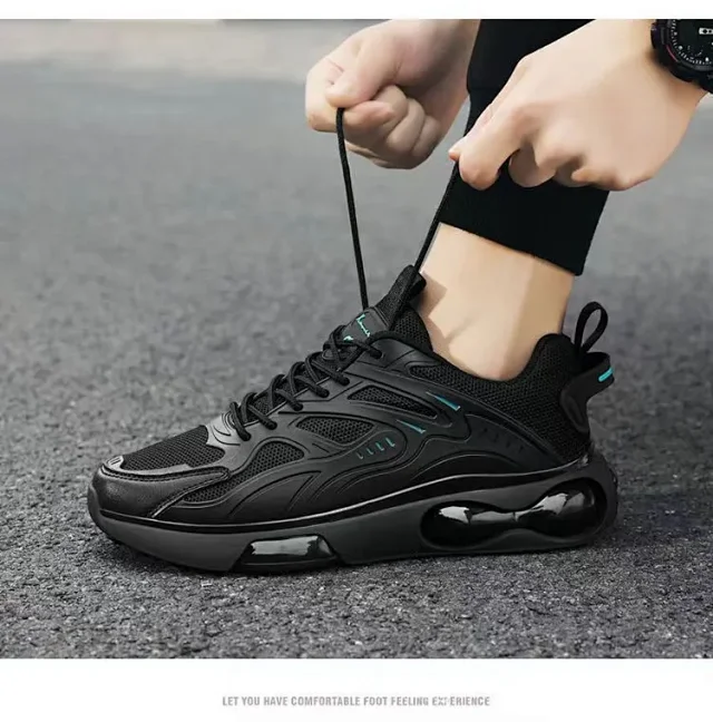 Men's Breathable Mesh Platform Running Shoes Detail