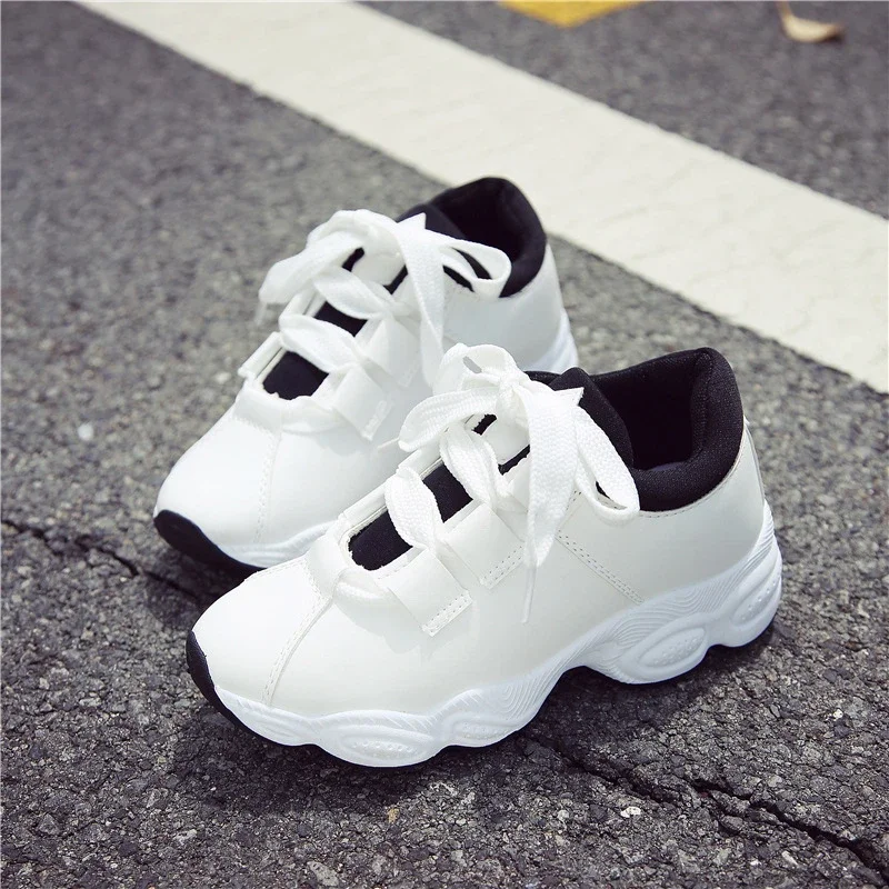 Women's Korean Chunky Lace-Up Sneakers 2025
