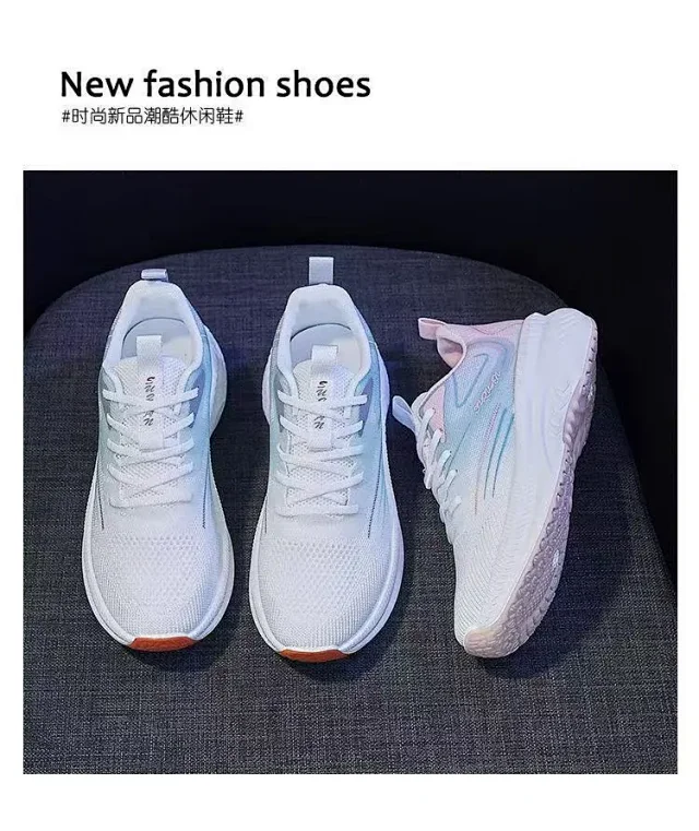 Womens Knit Mesh Casual Running Shoes Detail