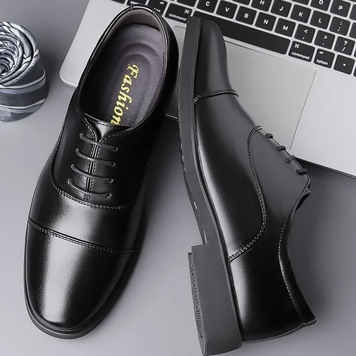 VintageCar Men's Elevated Cap-Toe Formal Shoes