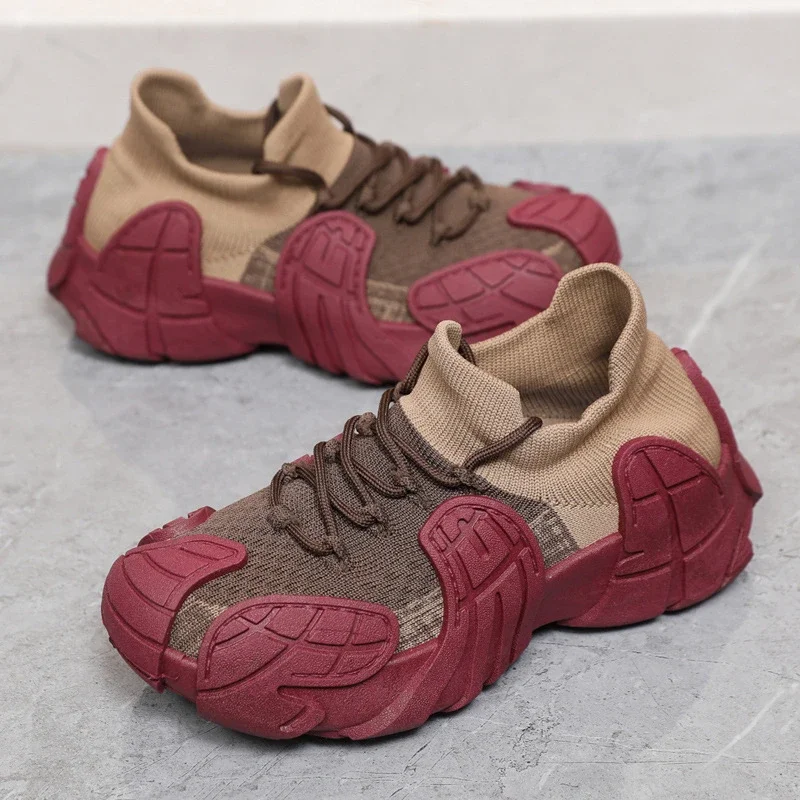 Women's 2025 Yeezy Flyknit Chunky Sneakers