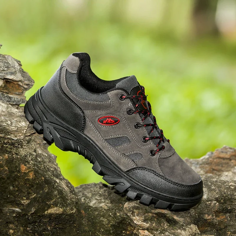 Men's Leather Water-Resistant Hiking Boots Lace-Up