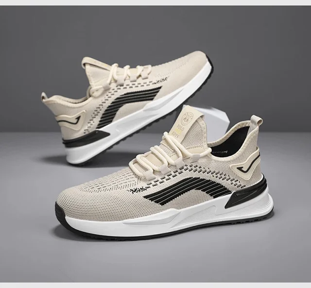Men's Breathable Knit Yeezy Trainers Detail