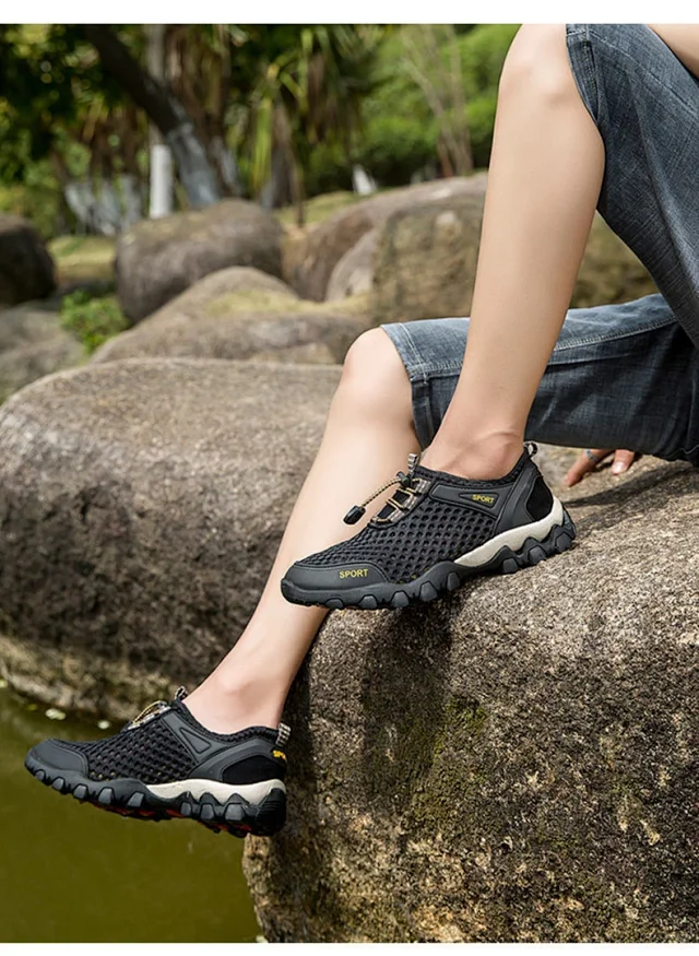 Men's Custom Summer Mesh Hiking Shoes Detail