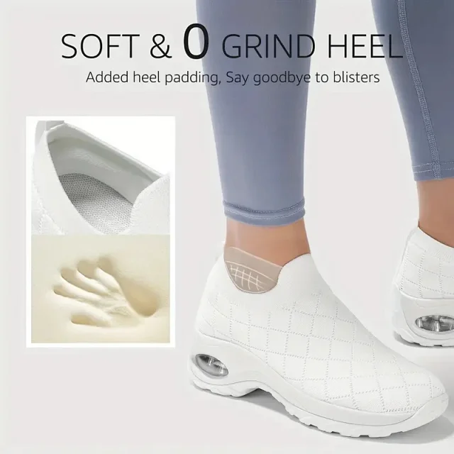 Women's Airsoled Slip-On Knit Sock Sneakers Detail