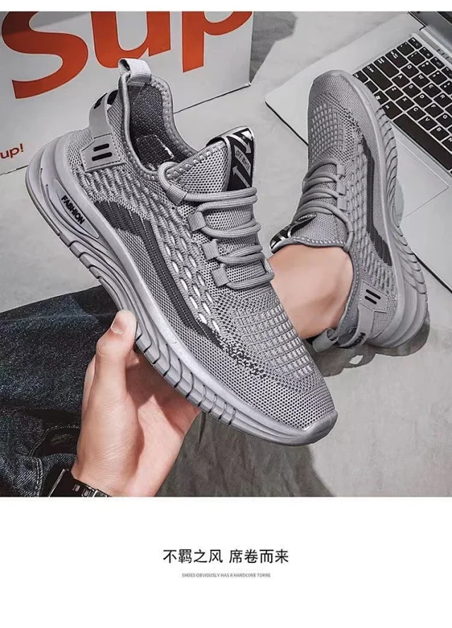 Men's New Flyknit Mesh Running Shoes Detail