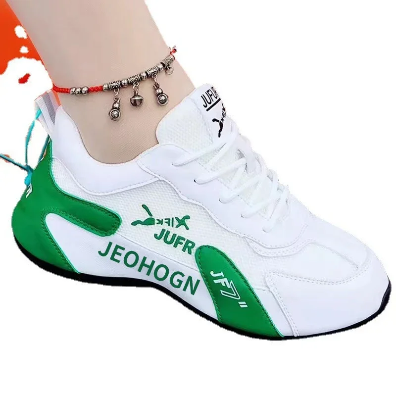 Women's Leather Color-Block Platform Sneakers